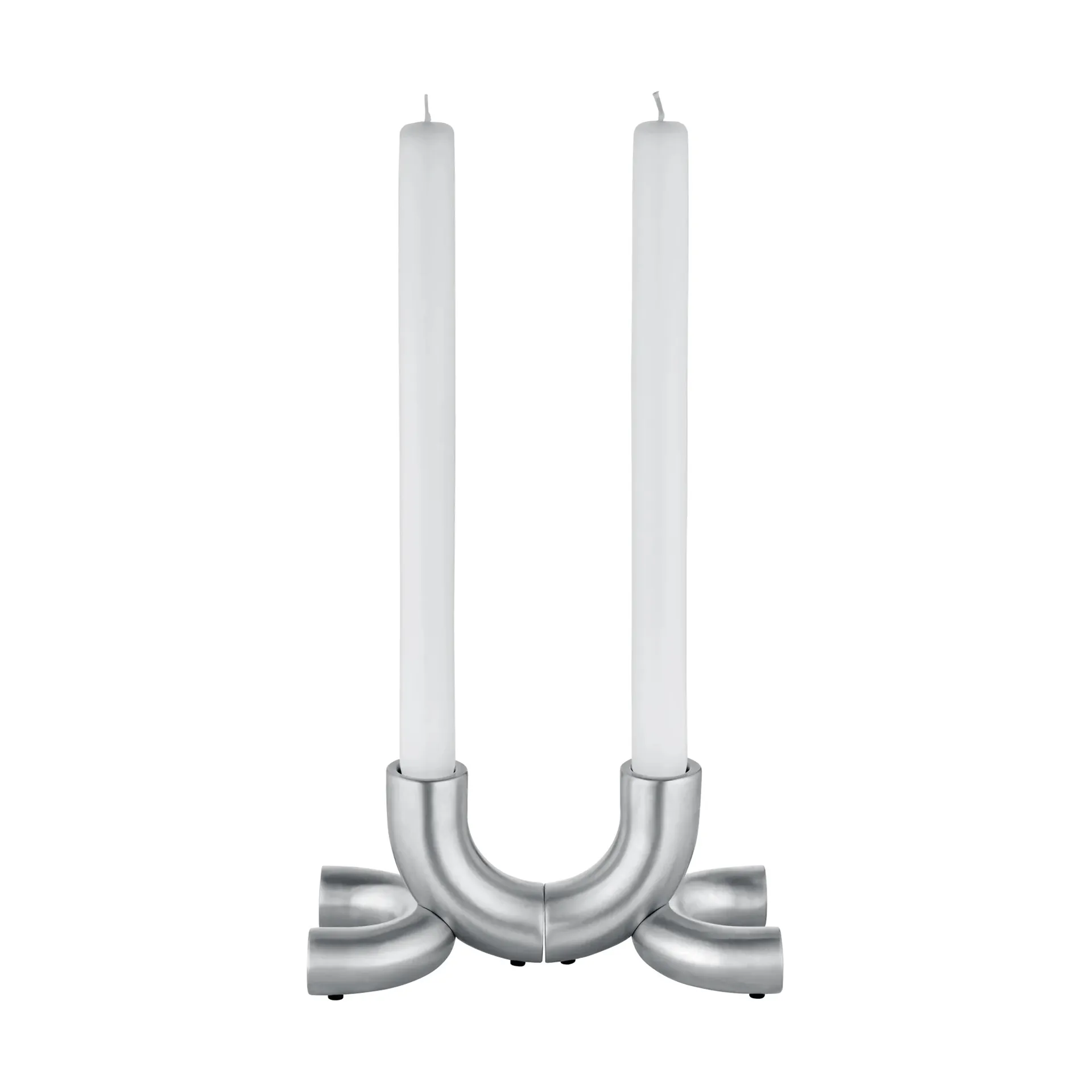 Doodle ljusstake, Matt rostfritt stål blomus