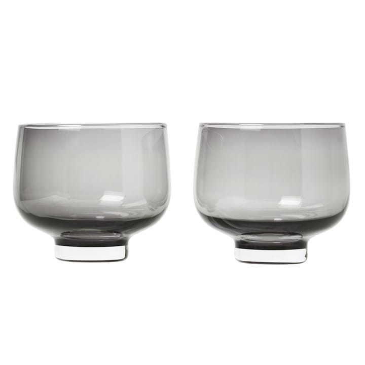 Flow tumblerglas 22 cl 2-pack - Smoke - blomus