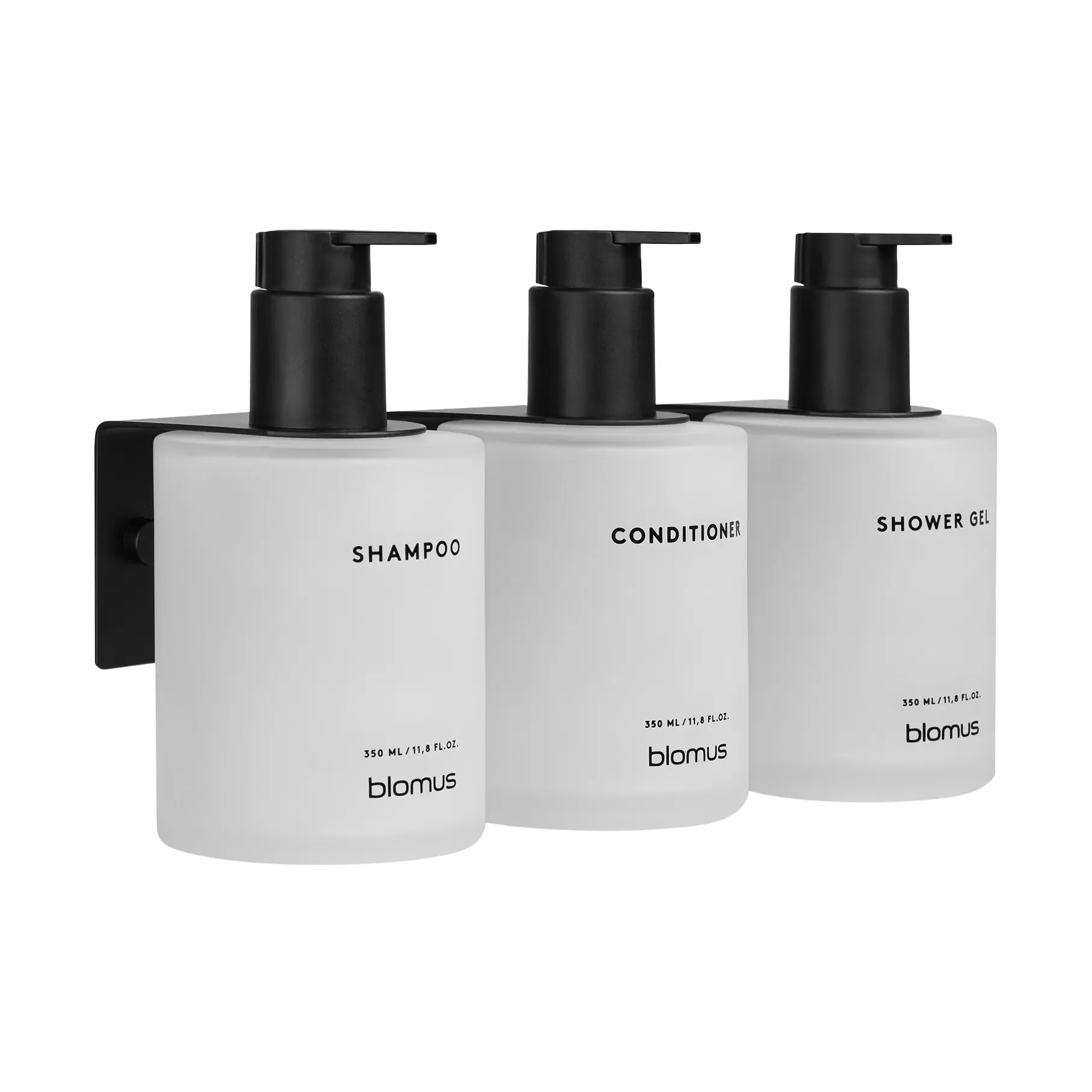 Kirei glasflaskor inkl vägghållare 3-pack, Vit, monteras med skruv blomus