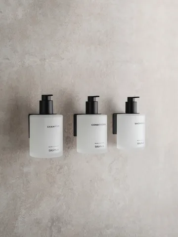 Kirei glasflaskor inkl vägghållare 3-pack - Vit, monteras med skruv - blomus