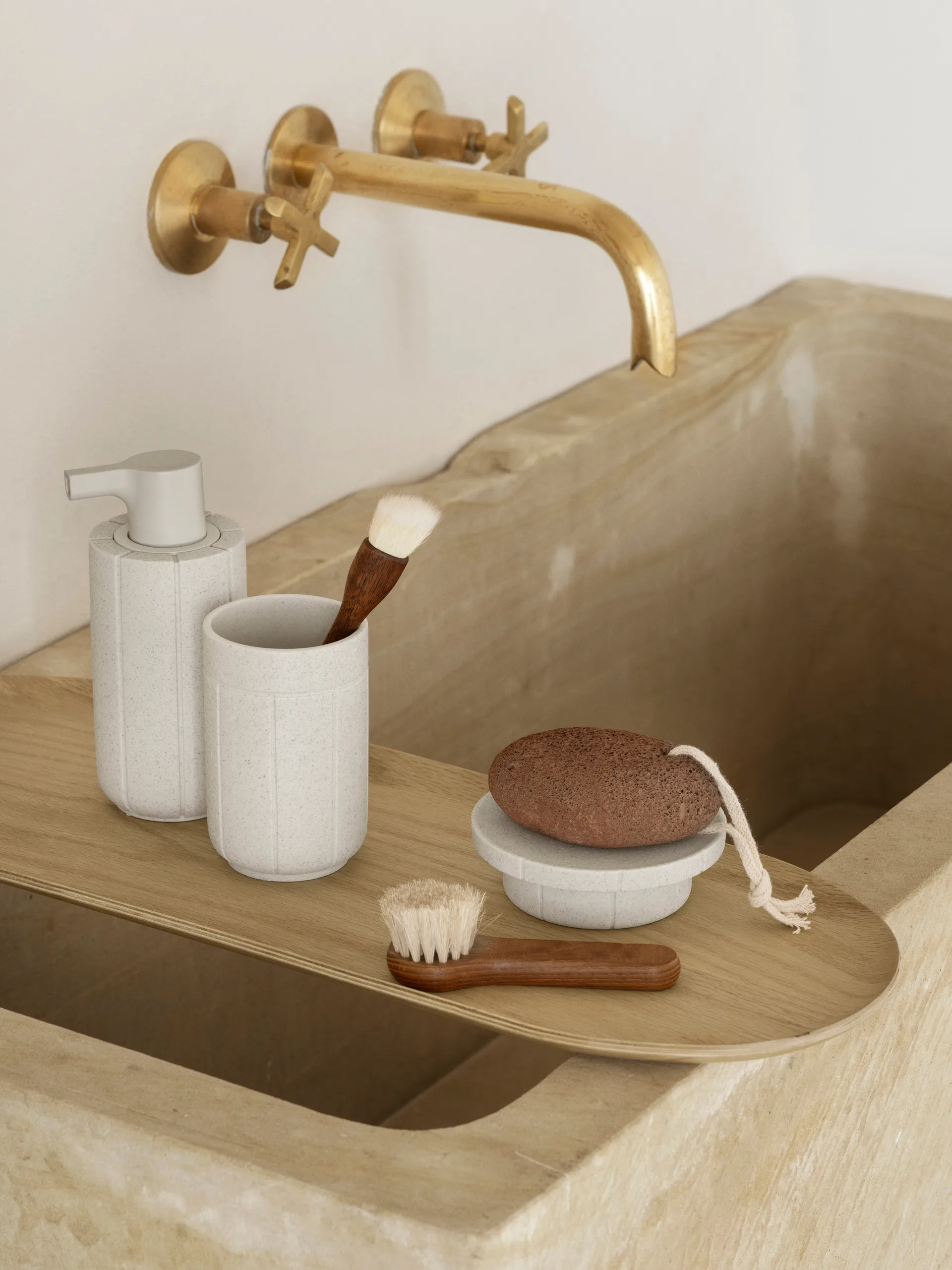 Kua tandborstmugg, Moonbeam, Ø7x11 cm blomus