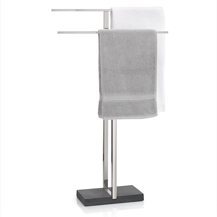 blomus Menoto handduksställ Matt stål | Skandinavisk Design | Handdukshållare | Silverfärgad