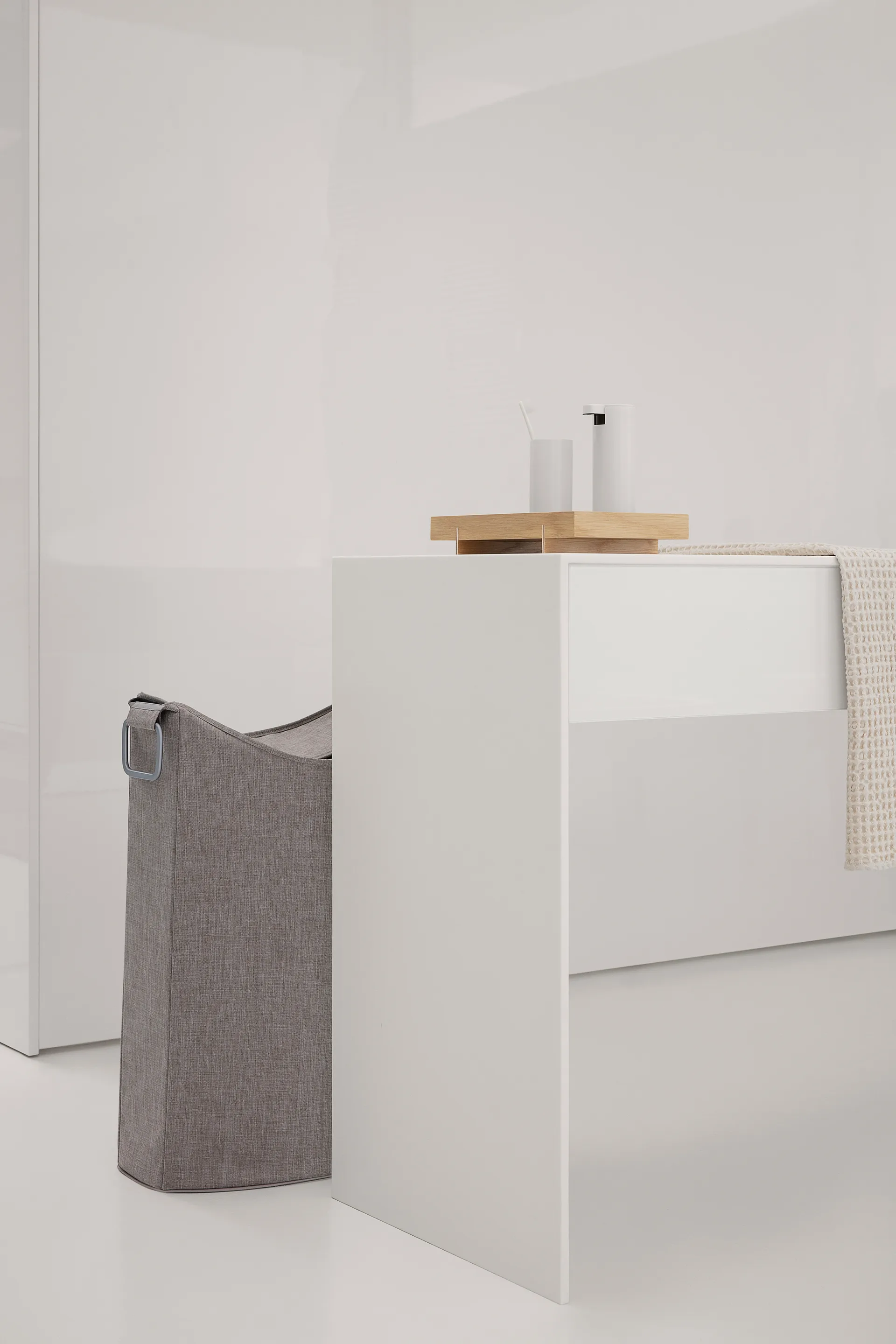 Modo tandborstmugg, Vit blomus