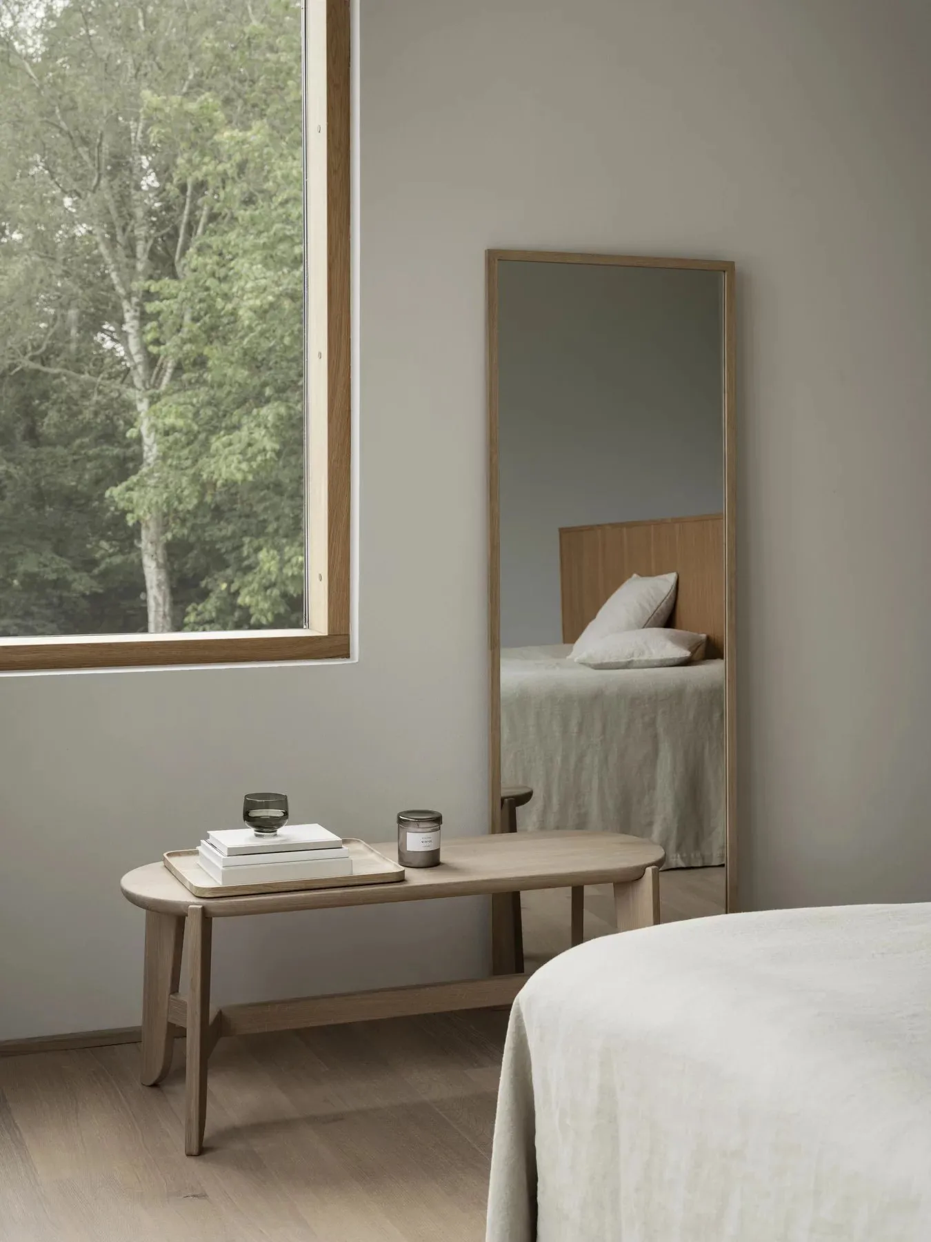 OKU bricka L 40x30 cm, Ek blomus