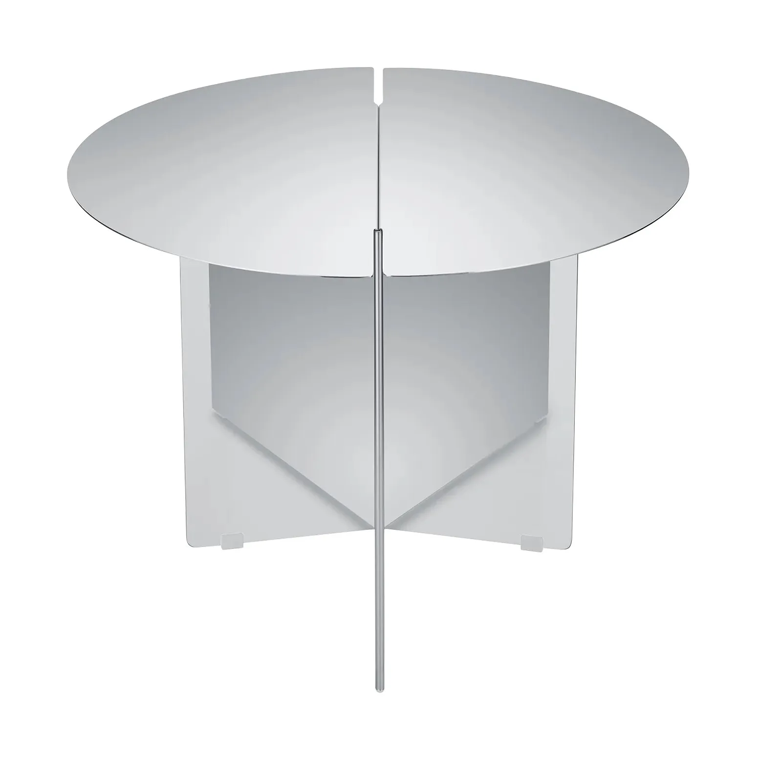 ORU sidobord M Ø50 cm, Polerat rostfritt stål blomus