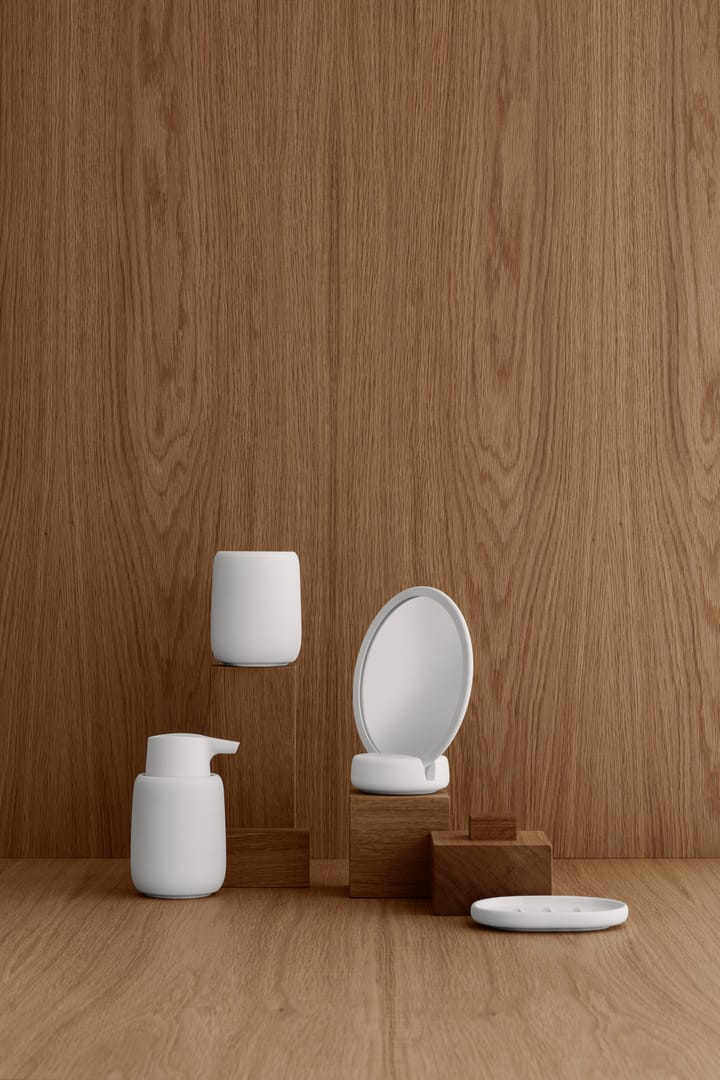 Sono Vanity bordsspegel Ø17 cm, Vit blomus