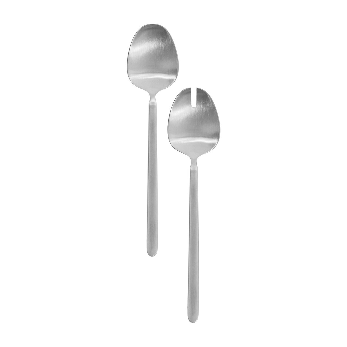 blomus Stella salladsbestick 2 delar Matt | Skandinavisk Design | Salladsbestick | Silverfärgad