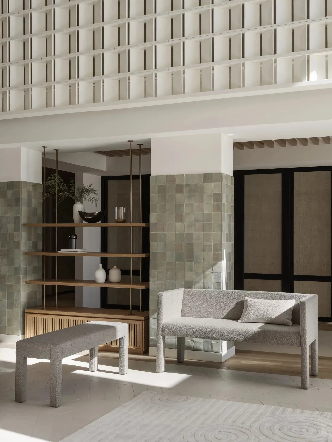 Uzu matta M 160x240 cm, Beige blomus