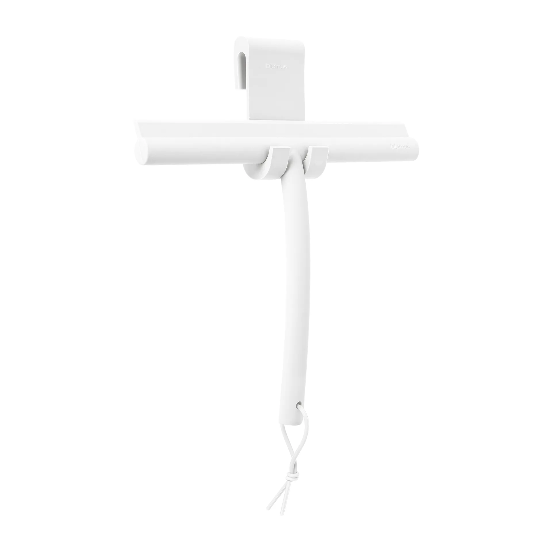 Vipo duschskrapa med krok, Vit blomus