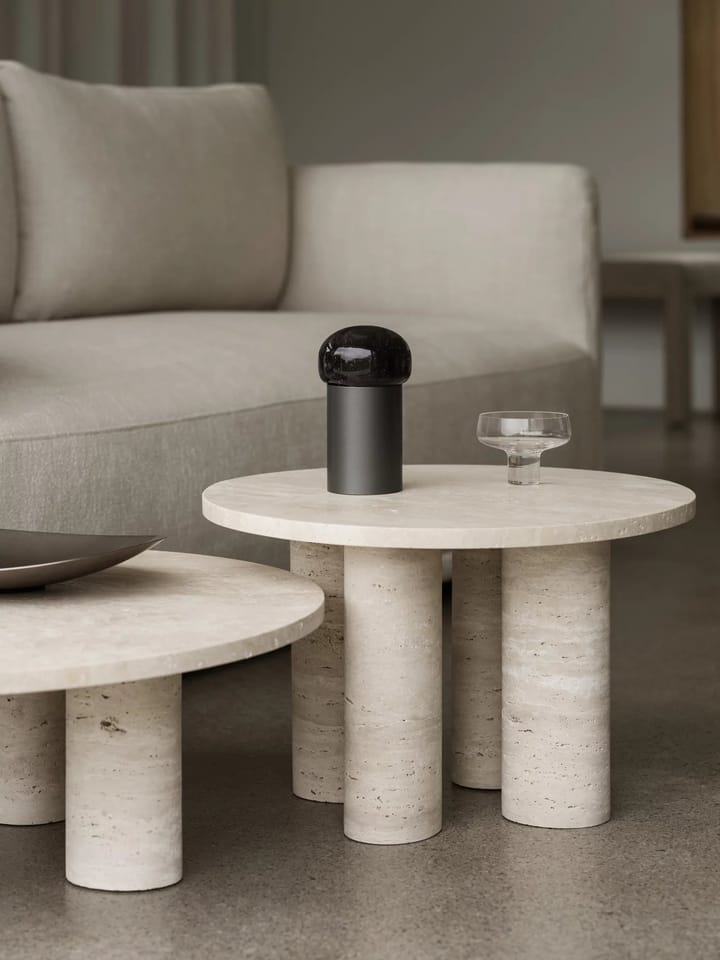 Volos sidobord S Ø52 cm, Travertine blomus