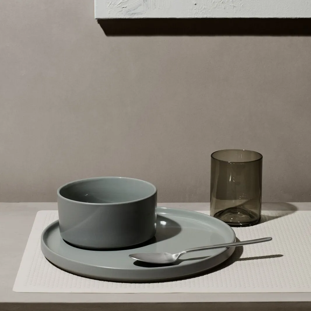 Wave tumblerglas 2-pack, Svart blomus