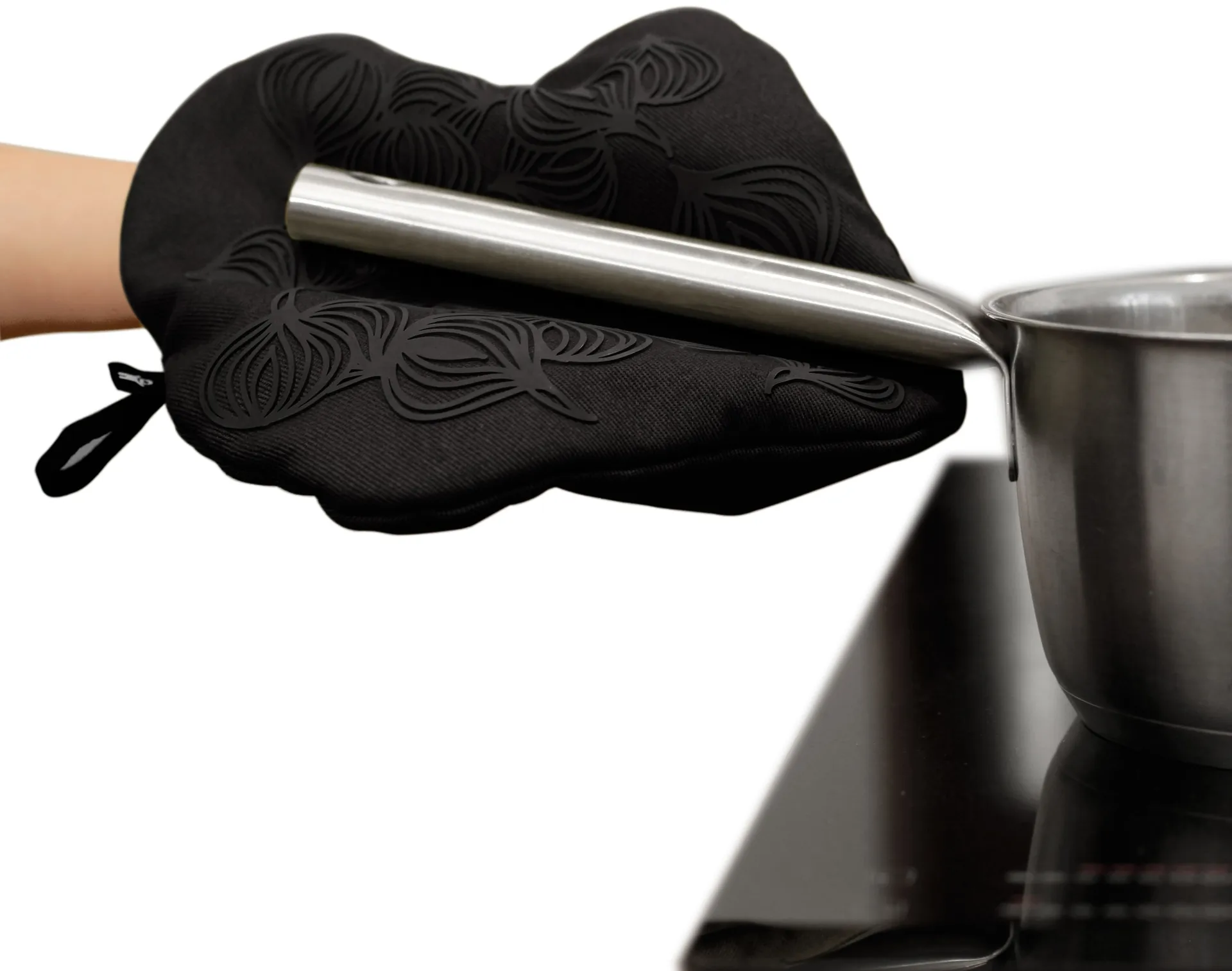 Bosign non-slip grytlapp med ficka, Svart Bosign