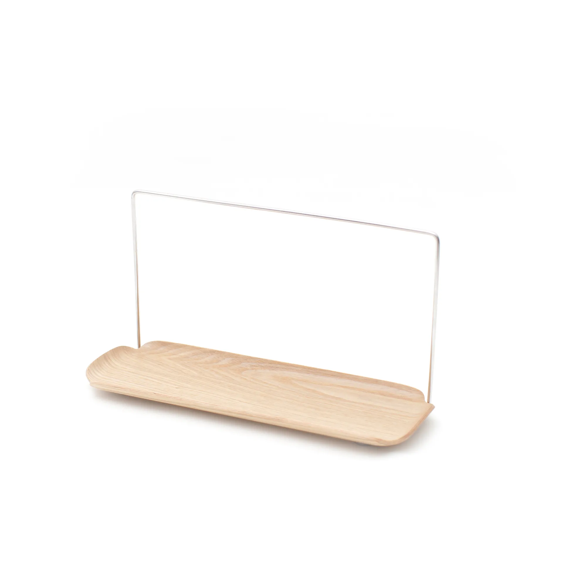 LEAF diskbricka med disktrasehållare, Pilträ-rostfritt stål Bosign