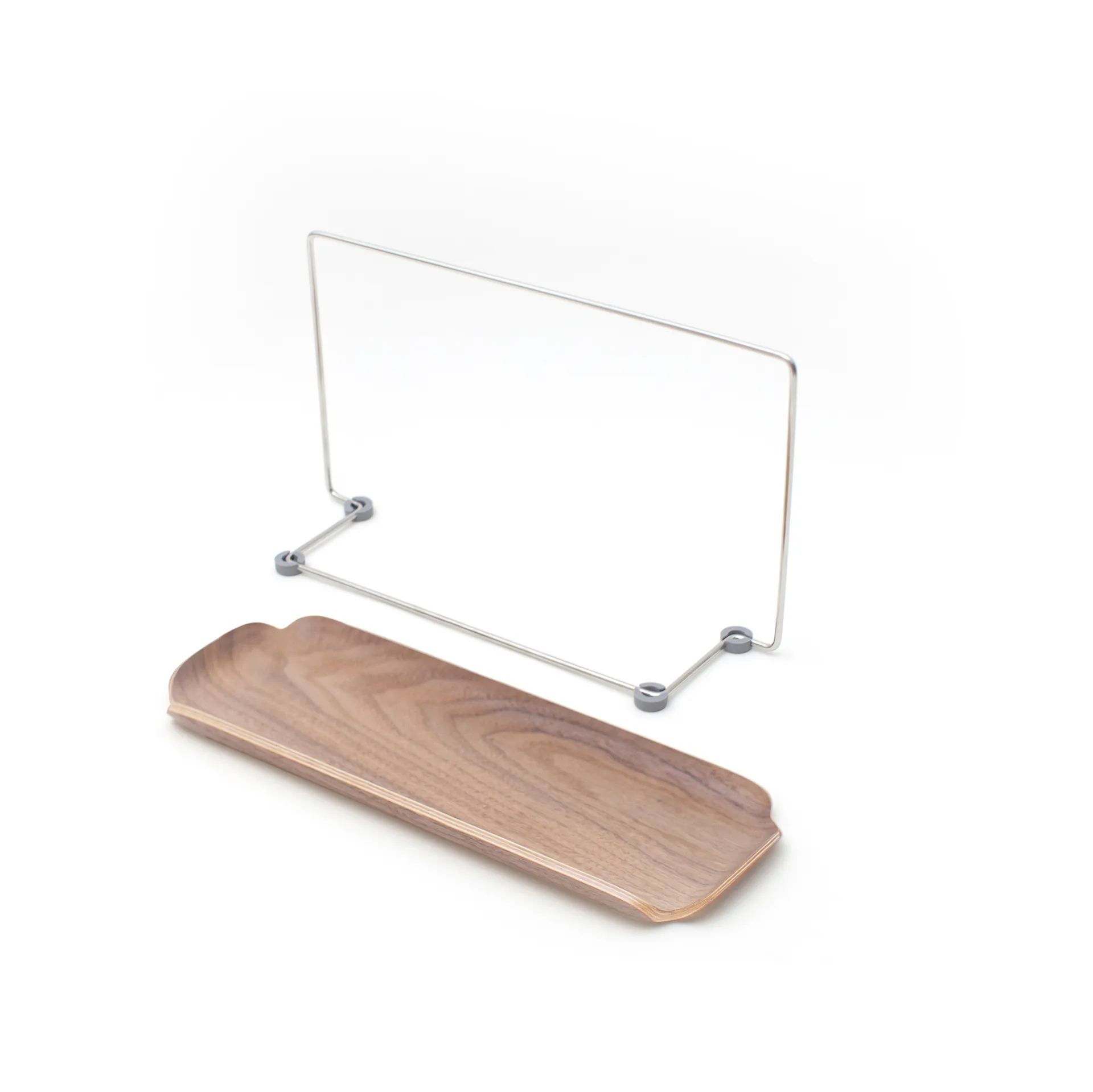 LEAF diskbricka med disktrasehållare, Valnöt-rostfritt stål Bosign