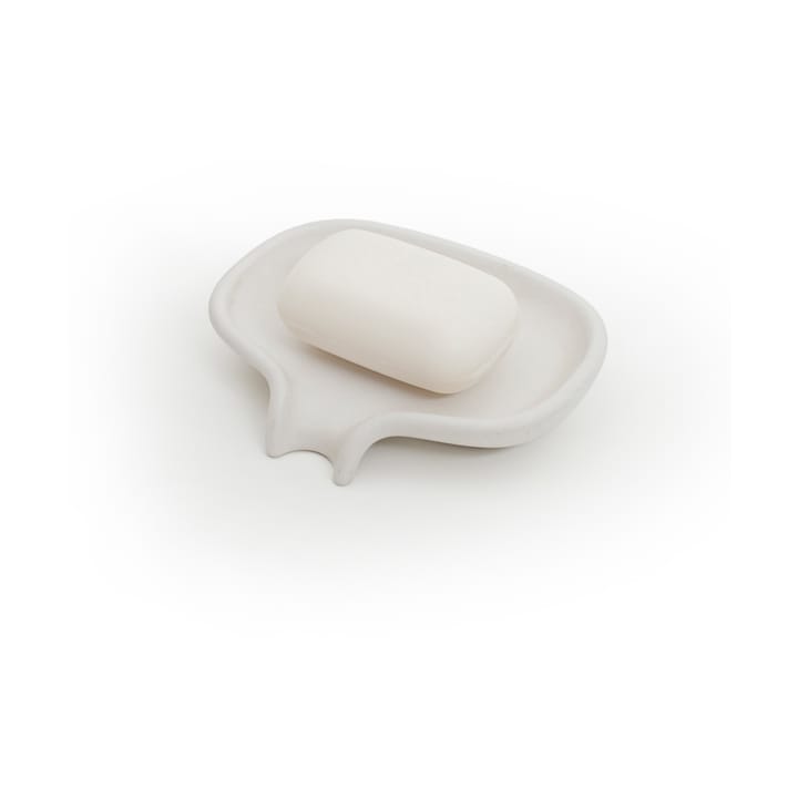 Soap Saver Flow tvålfat med avrinningspip betong, Vit Bosign