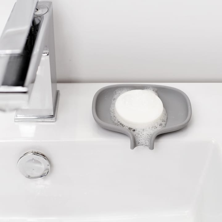 Soap Saver Flow tvålfat med avrinningspip small, Grå Bosign