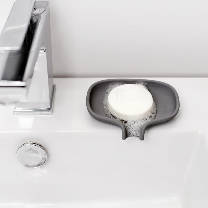 Soap Saver Flow tvålfat med avrinningspip small, Grafitgrå Bosign