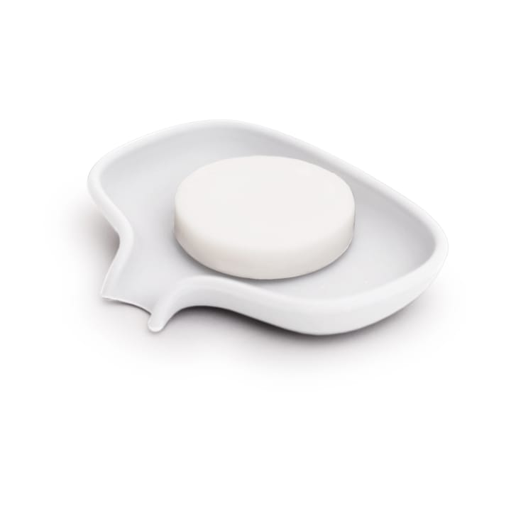 Soap Saver Flow tvålfat med avrinningspip small, Vit Bosign