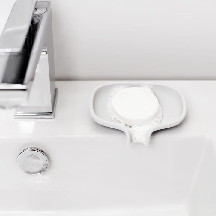 Soap Saver Flow tvålfat med avrinningspip small, Vit Bosign