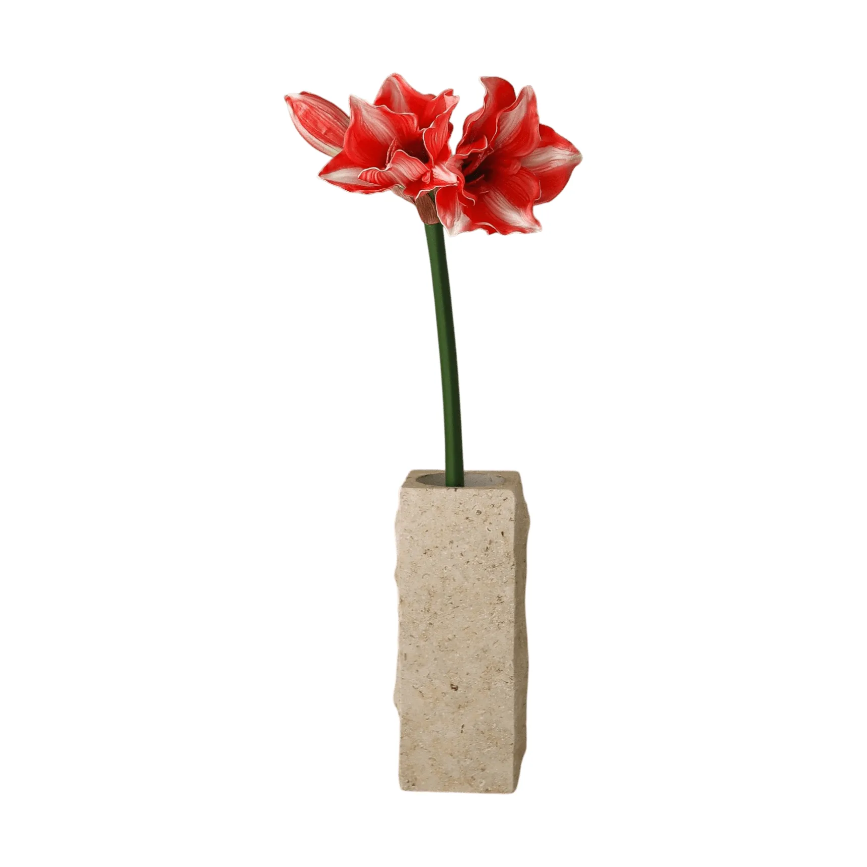 Amaryllis konstgjord blomma, Mörkröd, 72 cm Botané