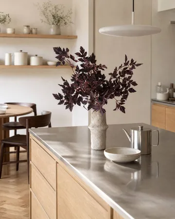 Burgundy Plum Leaves konstgjord bukett - 85 cm, 4 st - Botané