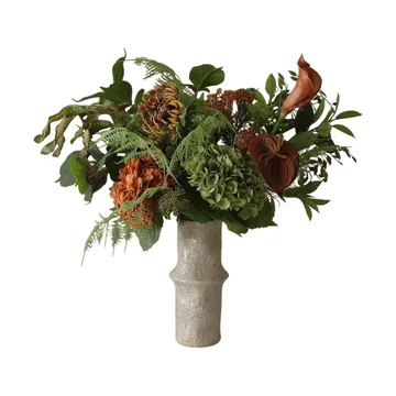 Cedar Grove konstgjord bukett - Hortensia-halvkaktusdahlia-kalla, 90 cm, 14 st - Botané