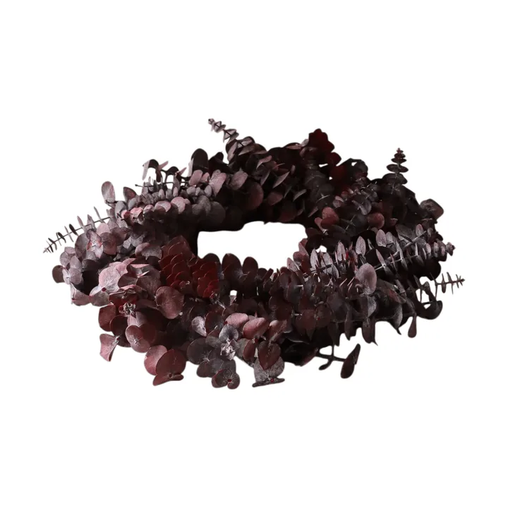 Eucalyptus Wreath krans - Dark red, Ø40 cm - Botané