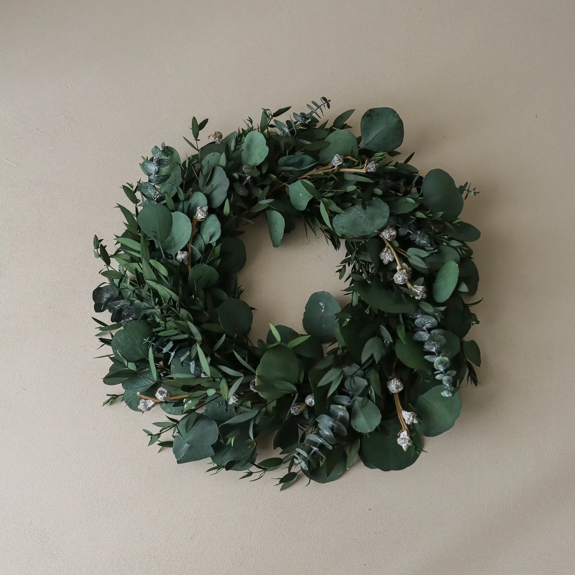 Eucalyptus Wreath krans, Green mixed, Ø40 cm Botané