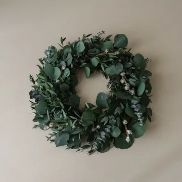 Eucalyptus Wreath krans - Green mixed, Ø40 cm - Botané