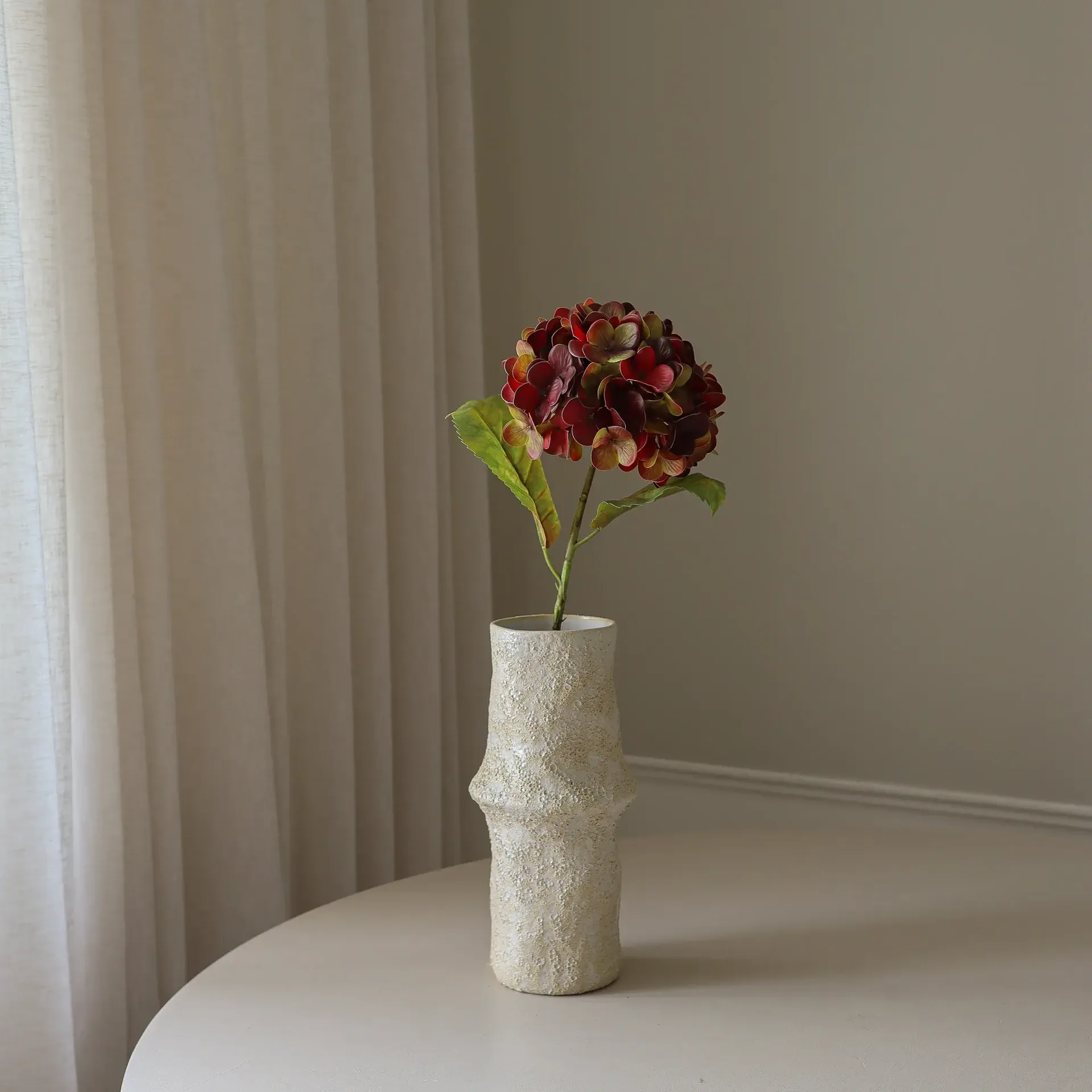 Hortensia konstgjord blomma, Deep burgundy, 60 cm, 1 st Botané