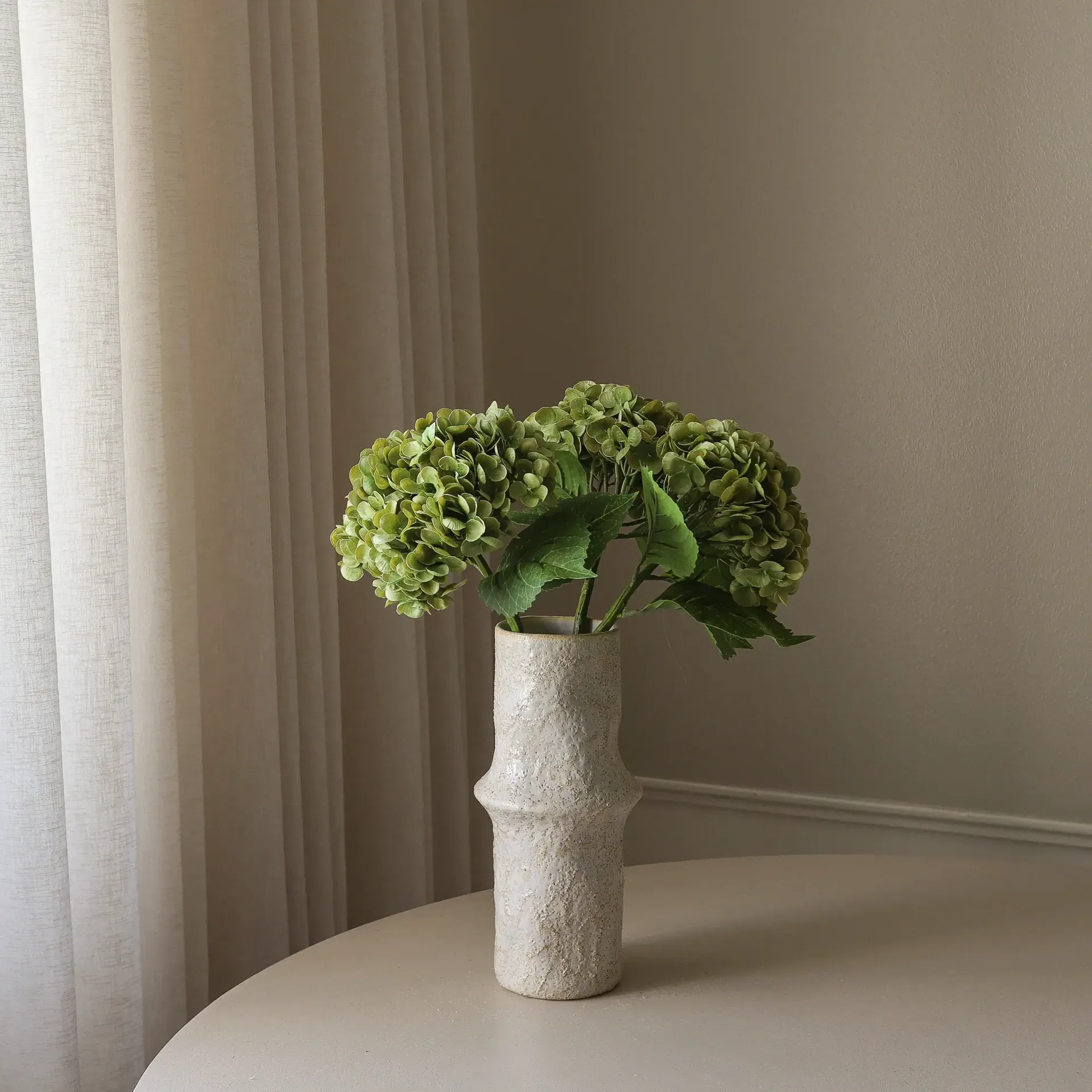 Hortensia konstgjord blomma, Moss green, 51 cm, 1 st Botané