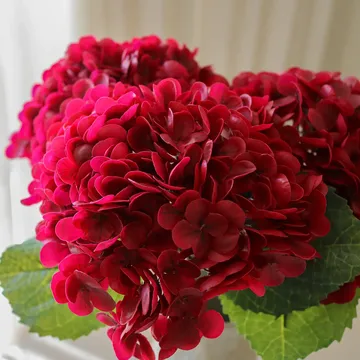 Hortensia konstgjord blomma - Red, 51 cm, 1 st - Botané