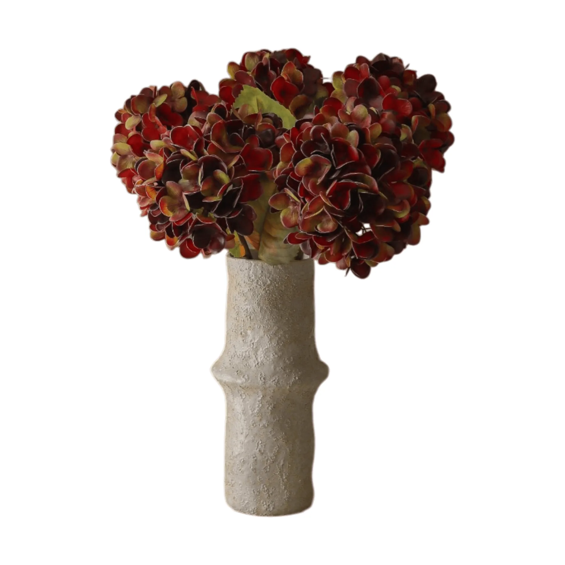 Hortensia konstgjord bukett, Deep burgundy, 60 cm, 6 st Botané