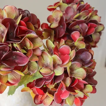 Hortensia konstgjord bukett - Deep burgundy, 60 cm, 6 st - Botané