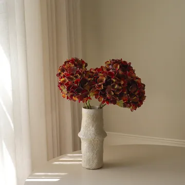 Hortensia konstgjord bukett - Deep burgundy, 60 cm, 6 st - Botané