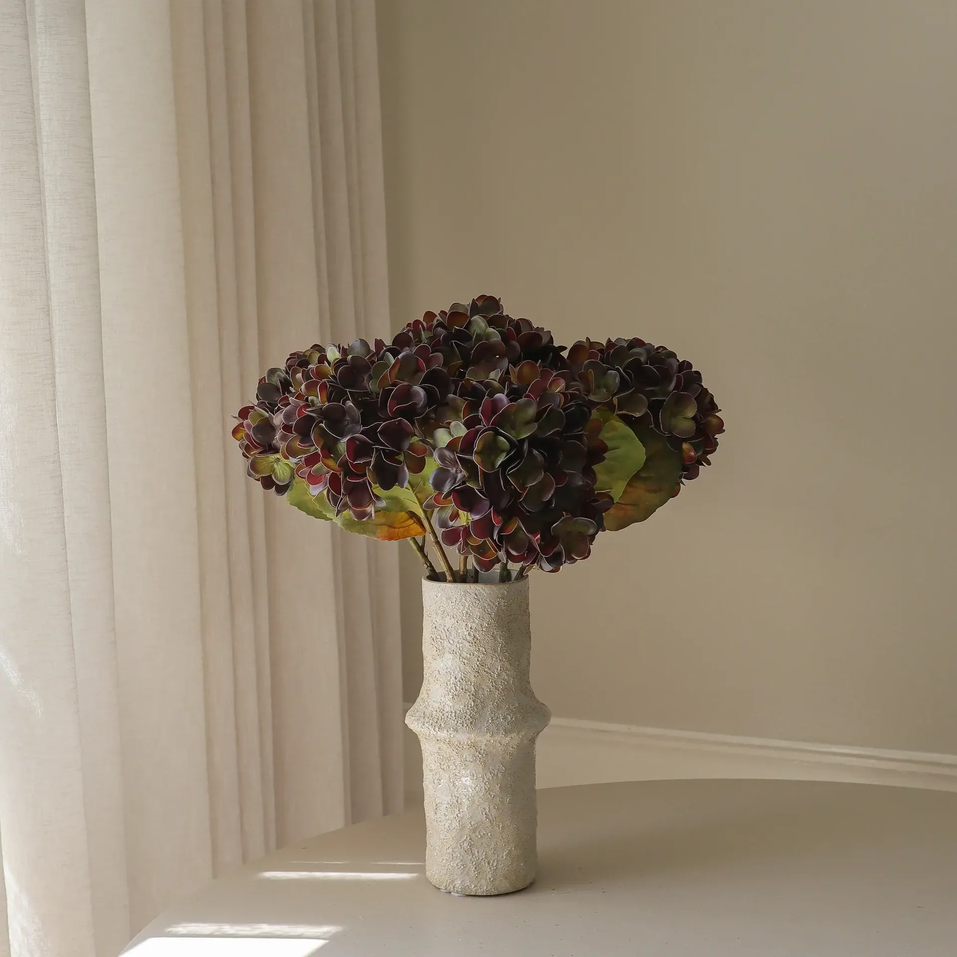 Hortensia konstgjord bukett, Muted purple, 60 cm, 6 st Botané