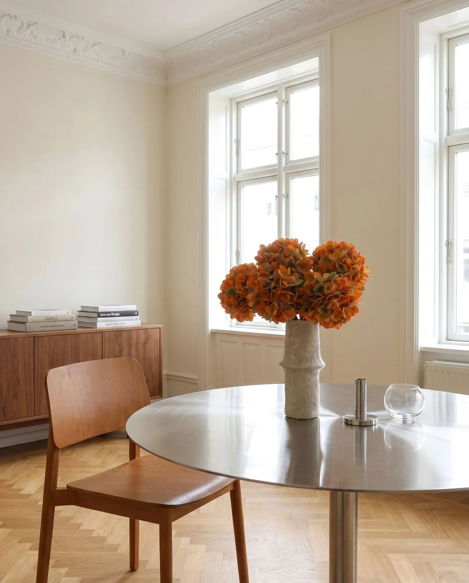 Hortensia konstgjord bukett, Orange, 60 cm, 6 st Botané