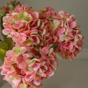 Hortensia konstgjord bukett - Soft pink, 60 cm, 5 st - Botané