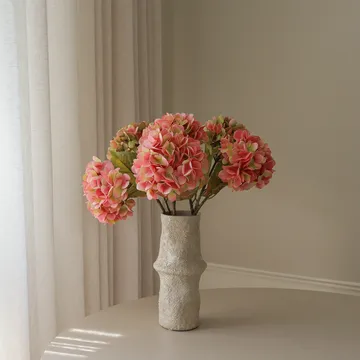 Hortensia konstgjord bukett - Soft pink, 60 cm, 5 st - Botané