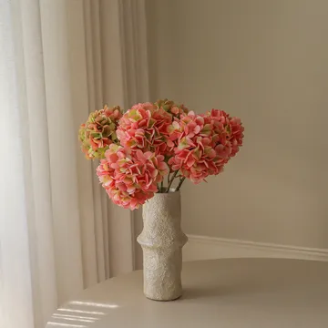 Hortensia konstgjord bukett - Soft pink, 60 cm, 5 st - Botané