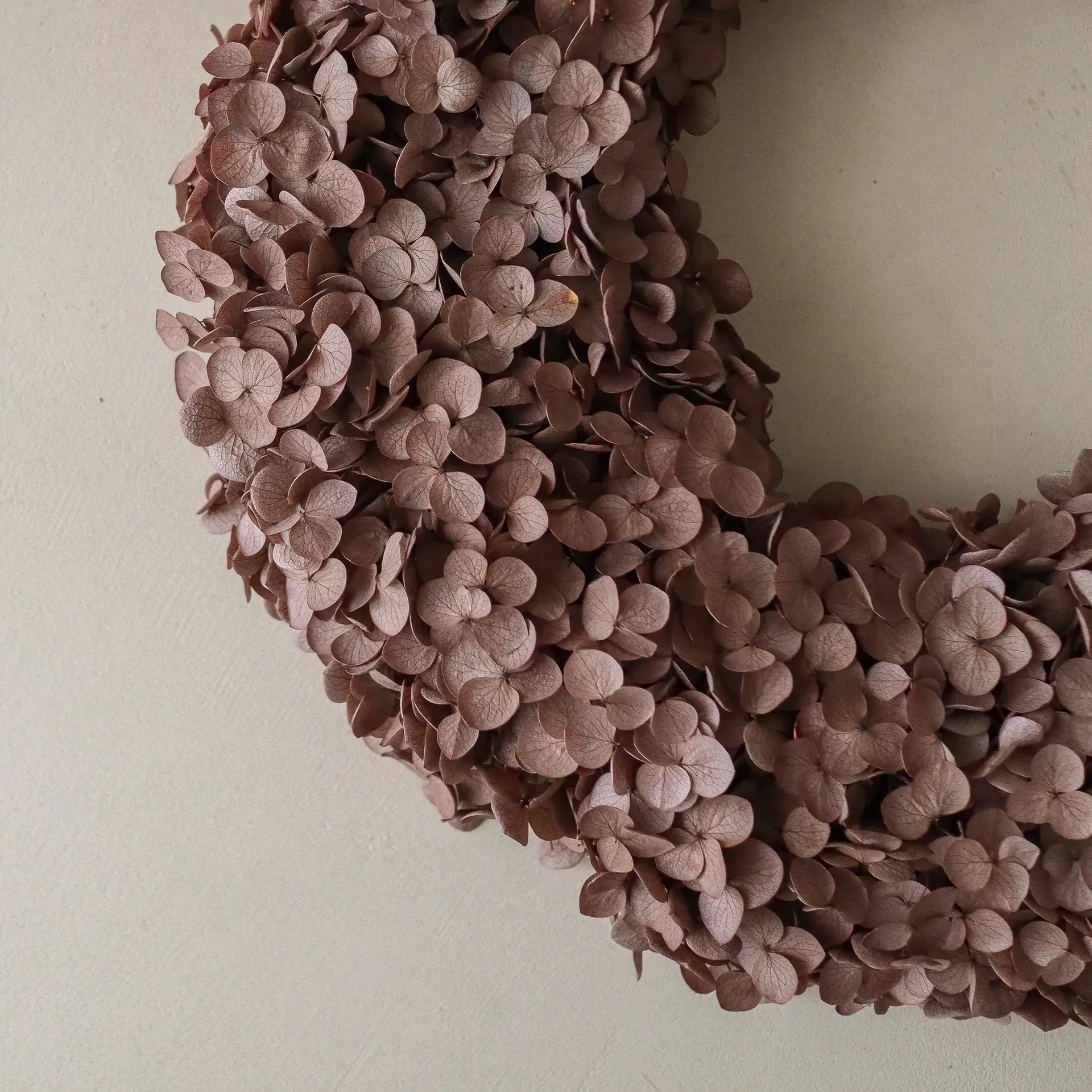 Hortensia Wreath blomkrans, Brown, 40 cm Botané