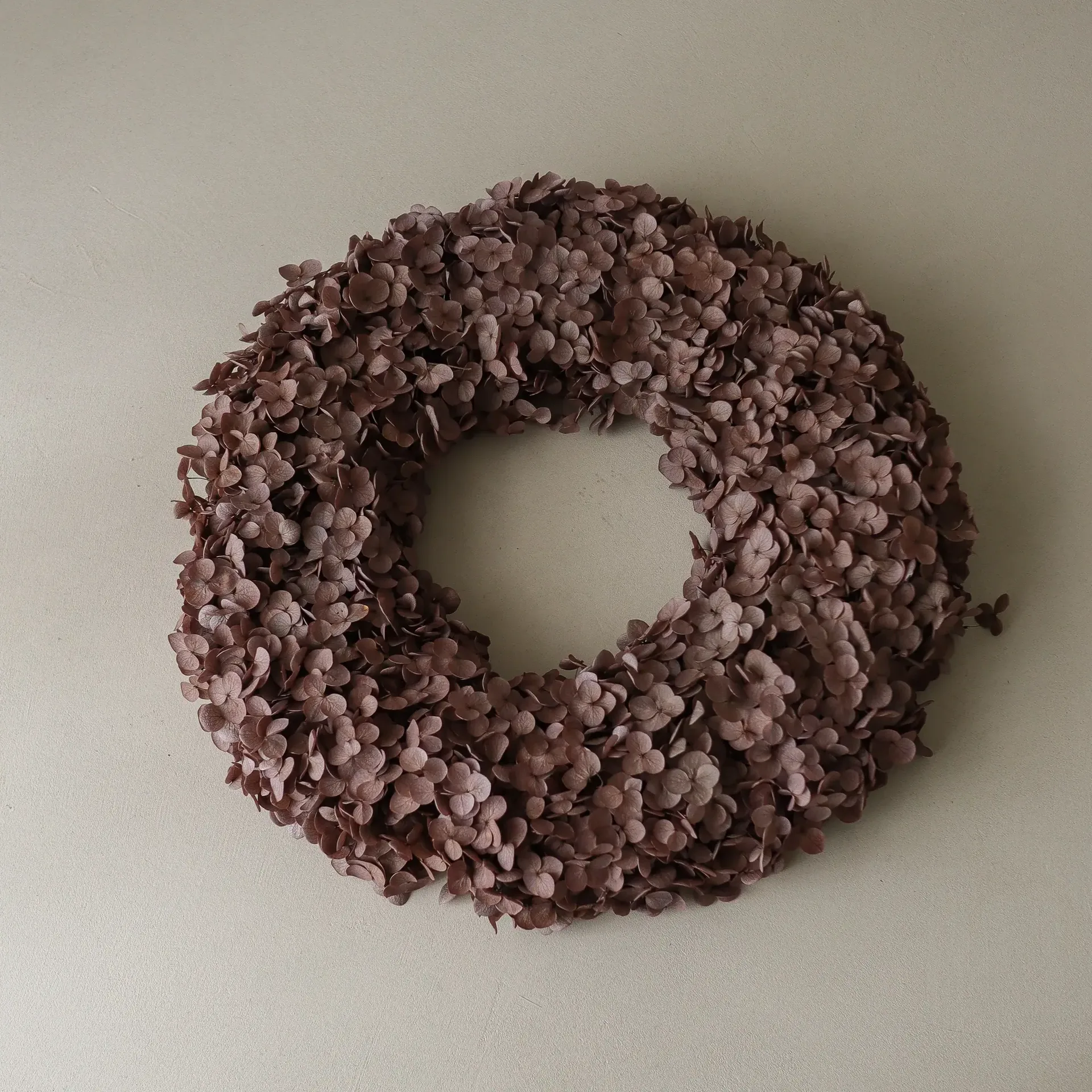 Hortensia Wreath blomkrans, Brown, 40 cm Botané