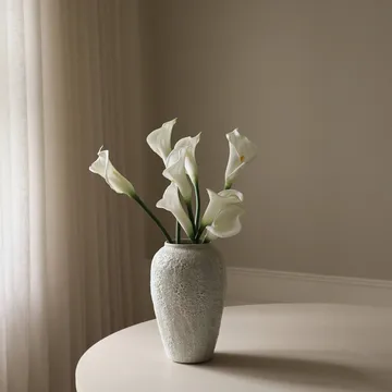 Kalla lilja konstgord bukett - Vit, 65 cm, 8 st - Botané