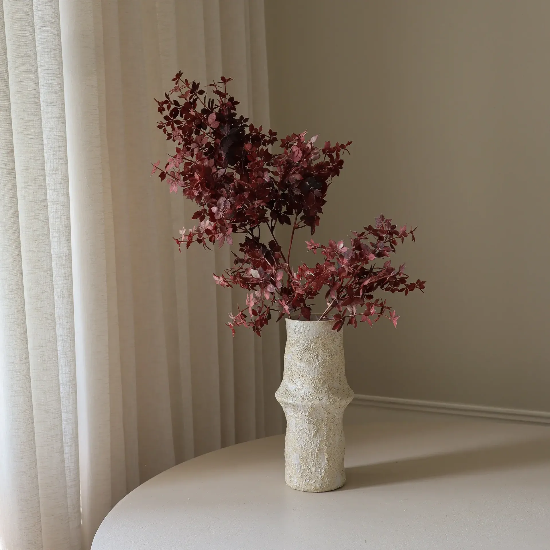 Maple Branch konstgjord bukett, Burgundy, 107 cm, 1 st Botané