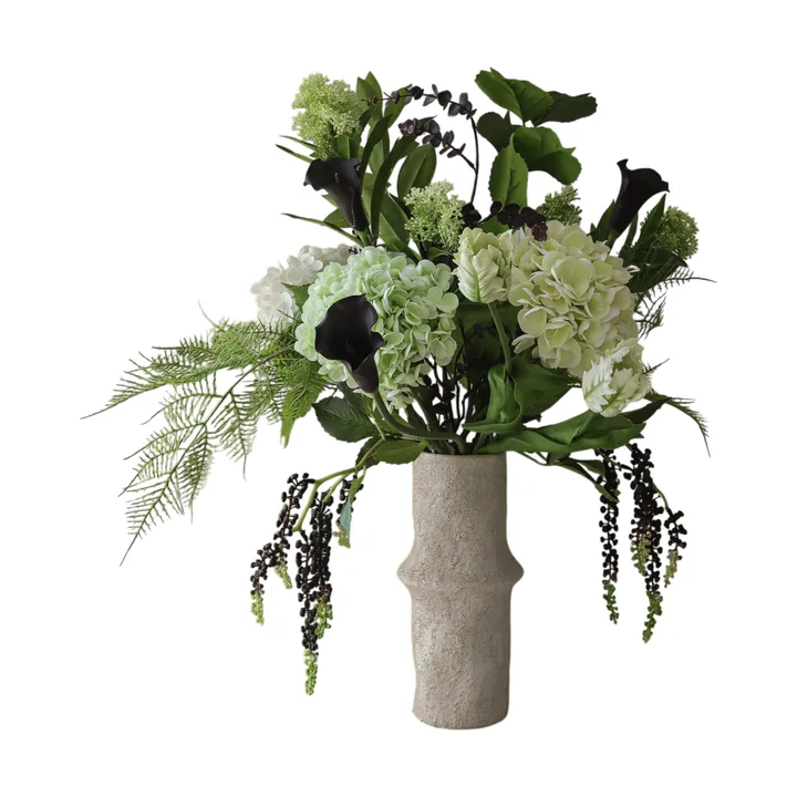 Moonlit Garden konstgjord bukett - Hortensia-papegojtulpan-kalla, 106 cm, 17 st - Botané