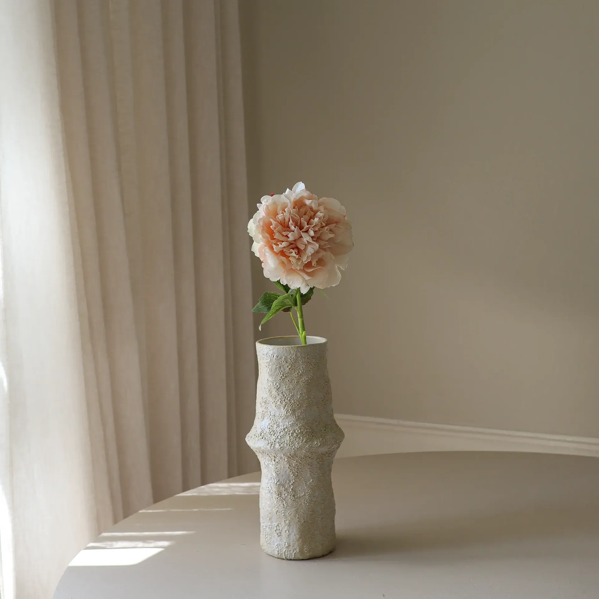 Pion konstgjord blomma, Light pink, 56 cm, 1 st Botané