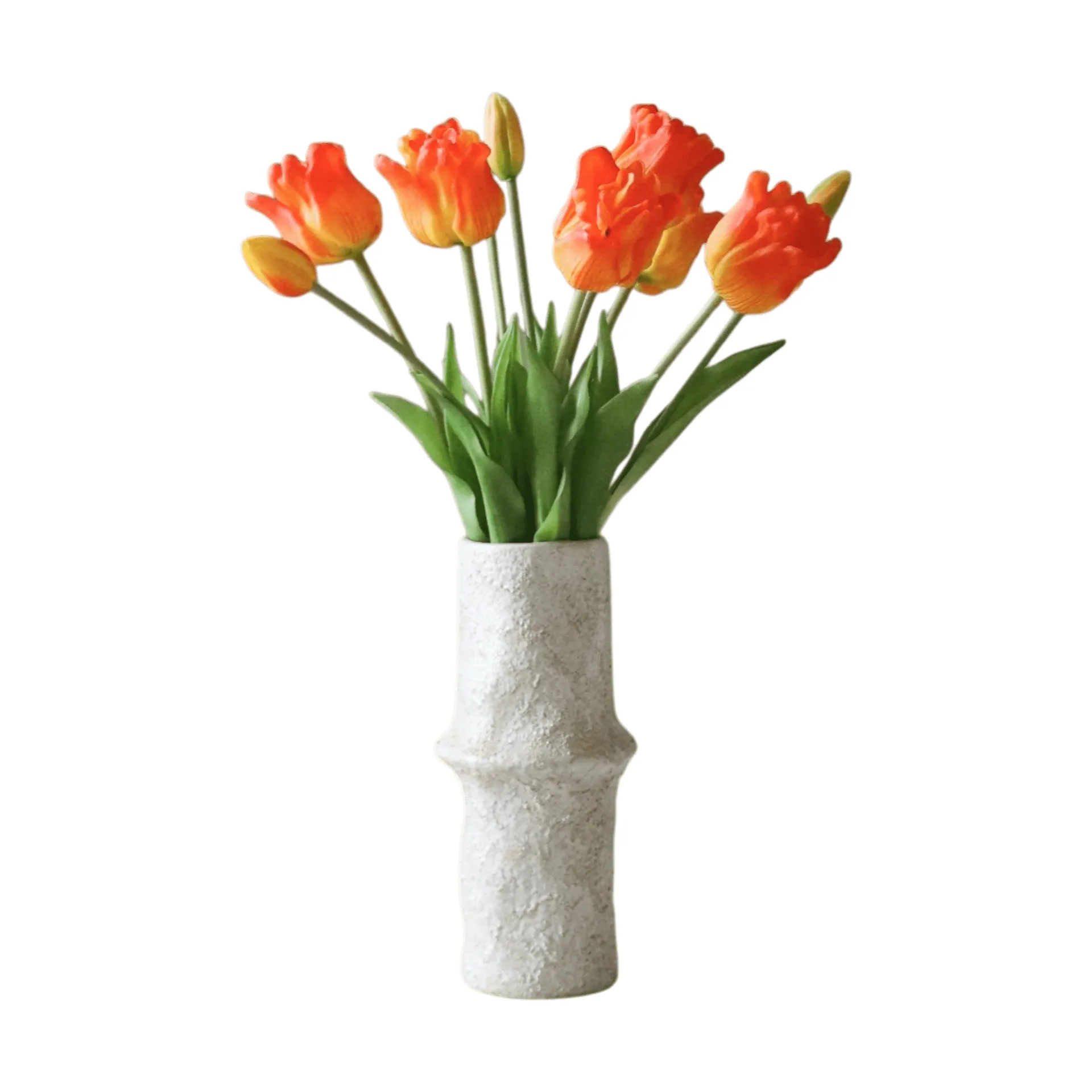 Tulpaner triumph konstgjord bukett, Orange, 10 st Botané