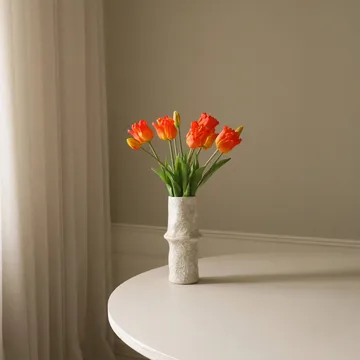 Tulpaner triumph konstgjord bukett - Orange, 10 st - Botané