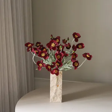Vallmo konstgjord bukett - Burgundy, 56 cm, 10 st - Botané