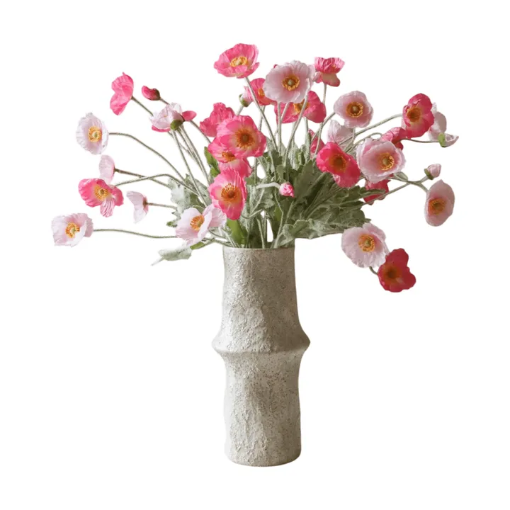 Vallmo konstgjord bukett - Pink Pursuit, ljusrosa-rosa, 10 st - Botané